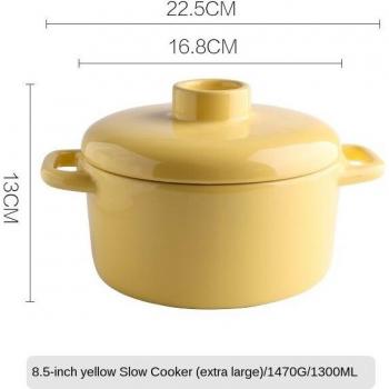 Binaural Ceramic Stew Cup for Eggs and More