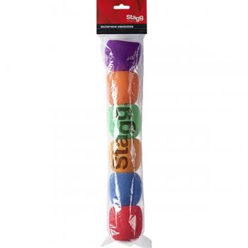 Stagg Audio Windshield Bundle – 6‑Pack, Multi‑Colour