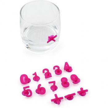 Número de Dije para Copa de Vino – Kit de 98 Etiquetas Silicona