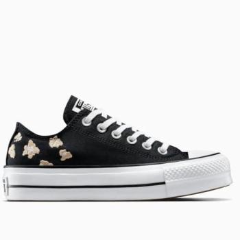 Black Converse Low‑Top Animalier Shoes for Women (Size 6)