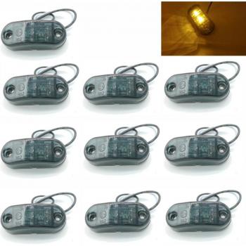 Fuleem 10PCS Waterproof 2.5-Inch LED Side Marker Lamp