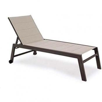 Lettino Alto Hilde Coffee con Rotelle