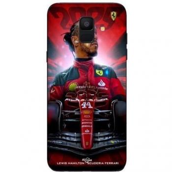 Funda Oficial Ferrari Lewis Hamilton para Samsung Galaxy A8 2018