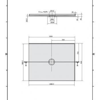 Receveur de douche blanc Mirai 1000x800 mm droit