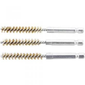 Set di spazzole ottone 3 pz 8 mm 6,3 mm (1/4)