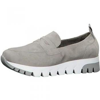 Tamaris Damen Halbschuhe Grau Rauleder 41