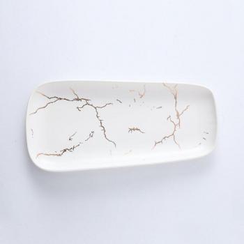 Ceramic Marble Rectangular Serving Plate