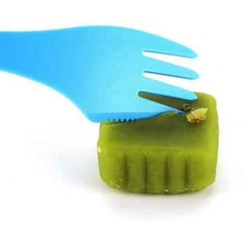 Gadget de Viaje Todo-en-Uno: Cuchara, Tenedor y Cortadora