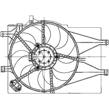Palio 1.6 8EW 351 040-741 Mahle Fan and Radiator Assembly