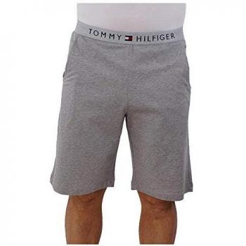 Pantaloni Corti Tommy Hilfiger Jersey Loungewear Grigio Heather L
