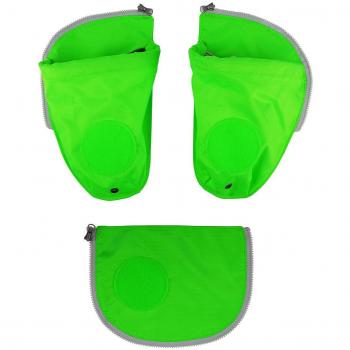 Ergobag Komplettset – 3‑teiliges Zubehörpaket mit Seitentasche in Grün