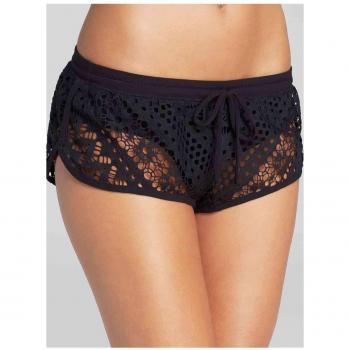 Shorts da bagno in raso Angelsin Lace nero 36