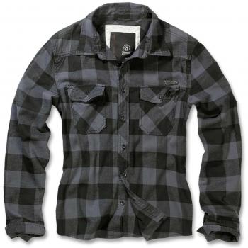 Brandit Hemd Check Shirt schwarz grau