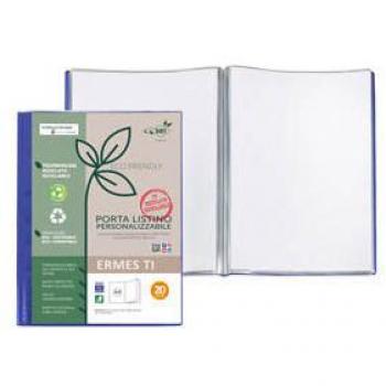 Portalistino Blu Ermes 22×30 cm, 20 confezioni PP riciclato