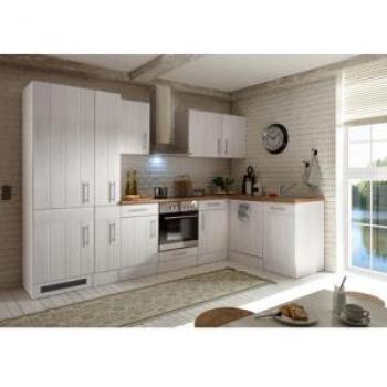 Cucina angolare in rovere bianco Amanda 290 x 200 cm