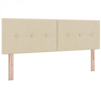 140 cm Cream Button‑Tufted Bed Headboard – Fabric