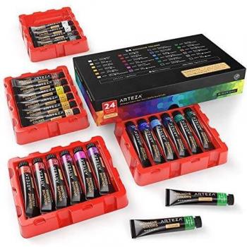 ARTEZA Gouachefarben Set, 24 Premium Farben, 12 ml