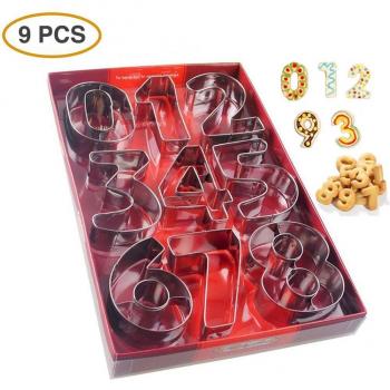 9-Piece Baking Number Cutters