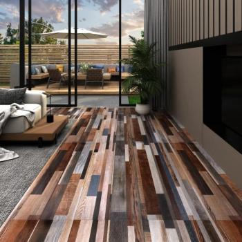 Listoni PVC Autoadesivi 5,02 m² 2 mm Multicolore