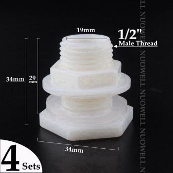 4Sets 1/2 ABS Bucket Connector Adapter