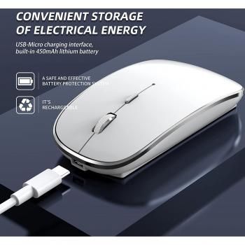 Silent Wireless Mouse with USB Type-C Rechargeable 3 DPI