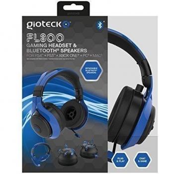 Gioteck Flow 300 Auriculares con Bluetooth en Color Azul
