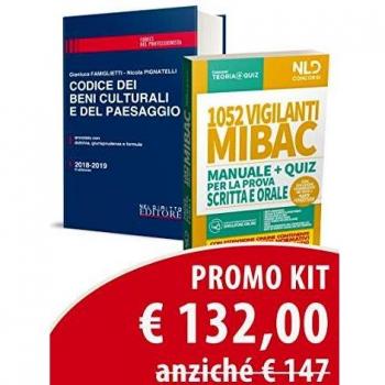 Kit: 1052 vigilanti MIBAC. Manuale e quiz per la prova preselettiva-Codice dei beni culturali e del paesaggio. Annotato con dottrina, giurisprudenza e formule