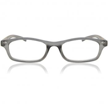 Gafas Recetadas Rectangulares de Armazón Completo de Plástico Grises para Hombre