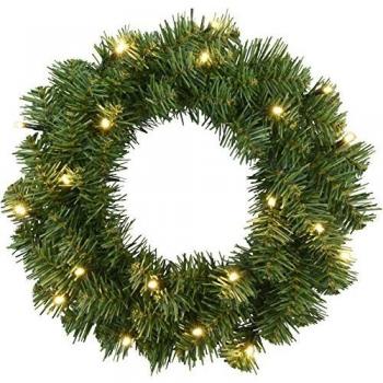 Verdant Sparkle LED Christmas Wreath – 38 cm