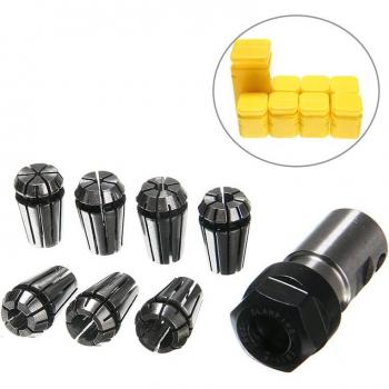 High Carbon Steel ER11 Spring Collet Set with 5mm Extension Rod