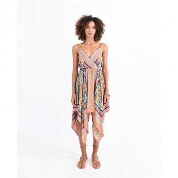 Molly Bracken Robe à imprimé irrégulier
