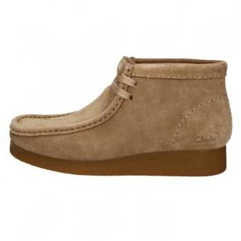 Botines de Piel Clarks Wallabee Marrón Plano Cordones 41