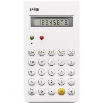 Braun BNE 001 BK Kultur-Taschenrechner: 8‑stellige Anzeige, Hartschale Cover