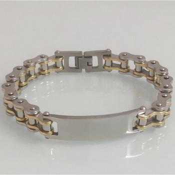 Pulsera de acero inoxidable para hombre, brazalete de gran tamaño, 23CM