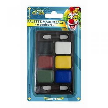 Fard Gras P'tit Clown – Palette 6 Couleurs, Noir Interne