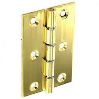 Securit 100mm Polished Double Swing Brass Hinges