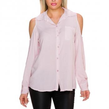 Retro‑Blouse Cold Shoulder – Größe S/M