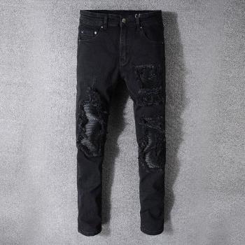 Casual Slim Fit Jeans mit Patches