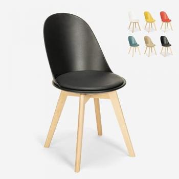Chaise de repas Noir – Design scandinave en bois (Bib Nordica)