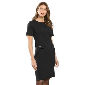 M & Co Robe midi noire à détails de boutons