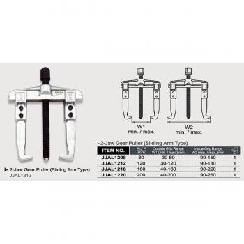 Tireur TOPTUL 2‑bras 80 mm – Ranges int. 30‑80 mm, ext. 90‑150 mm