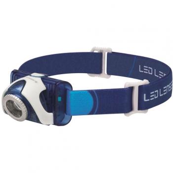 TORCIA LED LENSER SEO7R faro LED BIANCO NERO HEADLAMP seo 7R white blue