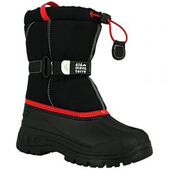 Bottes hivernales pour garçon ELEMENTERRE Pearse K – Noir et Rouge