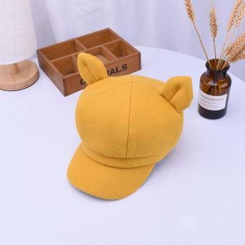 Gorro Mujeres Newboy con Orejas de Gato Diseño Octogonal Casual