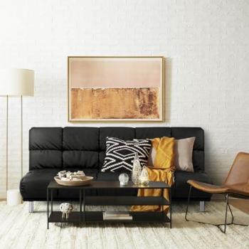 SENHO MELLOW: Sofá‑Cama Retro 3 plazas Negra