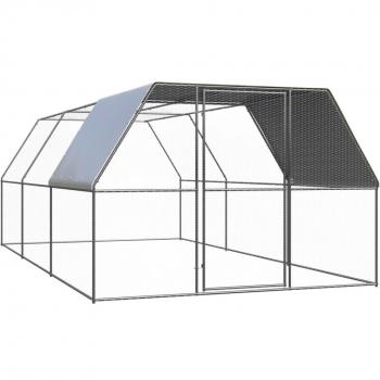 VidaXL Chicken Pen 3x6x2 m Galvanised Steel