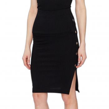 Jupe midi boutonnée Guess Edna noir