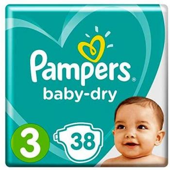 Pampers Baby-Dry Größe 3, 38er Windeln