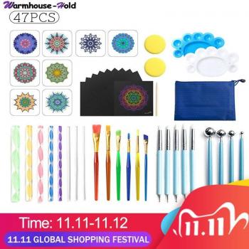 47PCS Polymer Clay Mandala Dotting Set for DIY Art Projects
