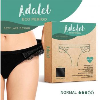 Ropa Interior Femenina Adalet – Bragas Menstruales de Algodón Antibacteriano, Cuatro Tejidos, Talla XL
